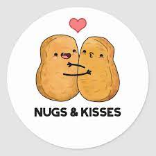 See chicken nuggets cartoon stock video clips. Nugs And Kisses Cute Chicken Nugget Pun Classic Round Sticker Zazzle Com In 2021 Cute Chickens Chicken Nuggets Cartoon Chicken