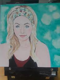 Portrait of Janie" gouache