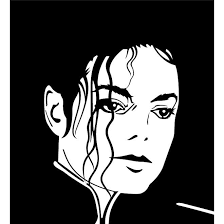 Black And White Celebrity Black And White Vector Portraits Michael Jackson Illustration Free Vector Michael Jackson Art Michael Jackson Images Illustration