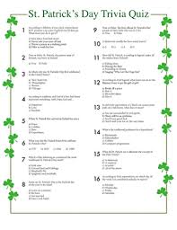 Challenge them to a trivia party! St Patrick S Day Trivia Worksheet Education Com