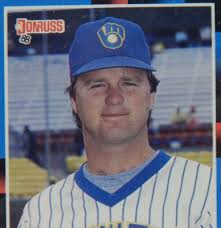 DON AUGUST MILWAUKEE BREWERS DONRUSS BASEBALL TRADING CARD #602