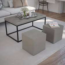 Large coffee table (40+) large coffee table (40+) upholstery. Knox 3 Piece Fabric Cocktail Ottoman Set Light Grey Best Buy Canada