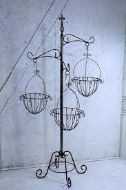 72 Wrought Iron Tree With Baskets Flower Plant Stand Iron Plant Stand Wrought Iron Plant Stands Wrought Iron Decor