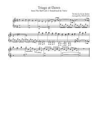 He was the senior game designer of sound and music at valve until he left in 2011 with mike dussault to concentrate on their project, sunspark labs llc. Triage At Dawn Sheet Music For Piano Solo Musescore Com