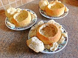 Broccoli Cheese Soup In Bread Bowls Bread Bowl Soup Bread Bowls Food