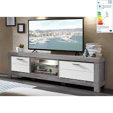 Mit einem klassischen weiß macht man keinen fehler beim kauf eines möbelstück, auch gerade wenn es sich um ein tv lowboard weiß matt handelt. Tv Lowboard Fernsehtisch In Weiss Matt Und Haveleiche Nb Gronau 55 Ink