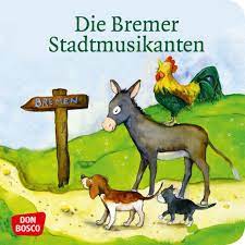 Eventually, they decide to run away and become town musicians in the city of bremen. Die Bremer Stadtmusikanten Mini Bilderbuch Don Bosco Minis Marchen Offizieller Shop Des Don Bosco Verlags