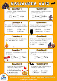 As always, the quizzes are free and all the quizzes are printable for you to download and use elsewhere. English Halloween Quiz Worksheet For Esl Classes English Esl Worksheets For Distance Learning And Physical Classrooms