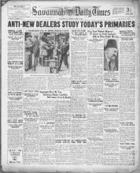 Savannah daily times. (Savannah, Ga.) 1936-????, April 28, 1936, Image 1 «  Georgia Historic Newspapers