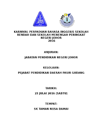 Ppd pasir gudang 1.0.7 apk description. Kertas Kerja Karnival Perpaduan Bi Sr N Sm Neg Jhr 2016