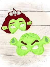 Need a shrek the musical gift for an outstanding performance? Shrek Felt Mask Shrek Mask Kids Costume Party Favors Fiona Etsy