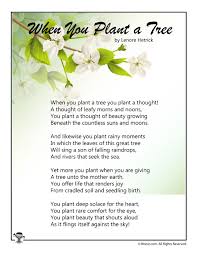 When You Plant A Tree Poem For Arbor Day Woo Jr Kids Activities Tree Poem Nature Poems For Kids Arbour Day