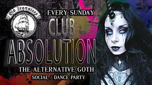 This Sunday!! Join us for a night of Absolution over at the Old Ironsides  in downtown Sacramento. Dance to the old and new of goth industrial ebm  dark wave etc music through