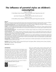 Learn about parenting styles, including how birth order matters, what to do when your styles clash, and how happy parents make happy kids. Pdf The Influence Of Parental Styles On Children S Consumption