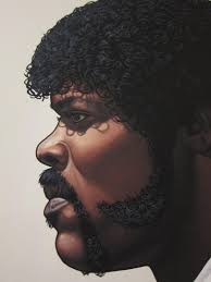 Mike Mitchell Portrait of Jules and Vincent from Pulp Fiction Art Print  Poster