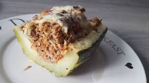 Once cooked drain and peel, put the potatoes in a bowl add the butter sage and cream and mash it up with a potato masher. Marrow Recipe Stuffed Zucchini Courgette Nadziewana Cukinia Youtube