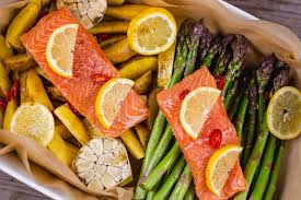 Lachs Mit Kartoffeln Und Spargel Aus Dem Ofen Rezept In 2020 Spargel Ofen Lachs Rezept Lachs Gerichte