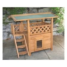 Maisonnette Pour Chats En Bois Lodge Accessoires Pour Le Couchage Du Chat En Int Rieur Ou Ext Rieur Maison Maisonnette Pour Chat Maison De Chat Cabane Lapin
