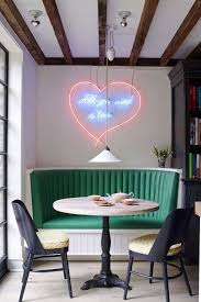 Neon Sign Wall Decor Home Design Dining Room Small West Village Townhouse House Interior