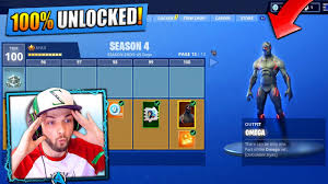 Share your passion on @fortnitemaps not affiliated with @fortnite or @epicgames. New Season 4 Tier 100 Skin Unlocked Fortnite Battle Royale Youtube