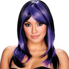 Black And Purple Wig Brianna Black And Purple Wig Party City Purple Wig Wig Hairstyles Wigs
