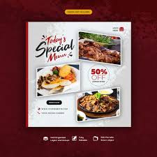 Food And Restaurant Social Media Post Template Food Discount Restaurant Social Media Food