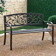 Coral Coast Metal Scrolling Hearts Curved Back Garden Bench Www Hayneedle Com Metal Garden Benches Metal Garden Furniture Outdoor Garden Bench