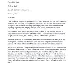 Elon musk's fans are going nuts! Stocktwits Ar Twitter If You Missed It Here S The Email Elon Musk Sent To Tesla Employees About Someone Purposely Sabotaging Tsla Https T Co Sldowm9ovo Https T Co 6fwv08bvdz