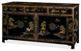 Buy chinese lacquer cabinet and get the best deals at the lowest prices on ebay! Black Lacquer Chinoiserie Scenery Motif Oriental Sideboard Asian Buffets And Sideboards By China Furniture And Arts Houzz