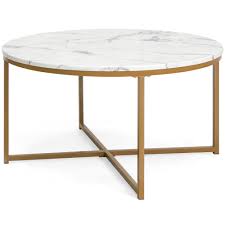 Best Choice Products 36in Faux Marble Modern Living Room Round Accent Side Coffee Table W Metal Frame White Bronze Gold Walmart Com In 2020 Coffee Table Round Marble Dining Table Side Coffee Table