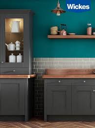 No 1 For Trends This Slate Kitchen By Wickes Paired With Teal And Copper Are What Kitchen Dreams Are Made Of Kitchen Inspirations Teal Kitchen Grey Kitchens