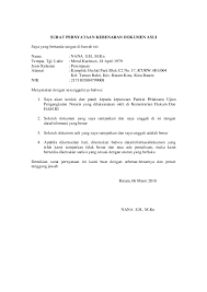 Surat pernyataan keabsahan dan kebenaran dokumen. Contoh Surat Pernyataan Kebenaran Dan Keabsahan Dokumen Kumpulan Contoh Surat