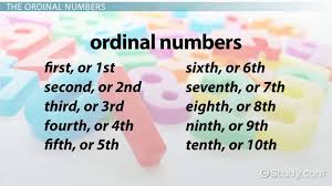 The second threeinnings were quite dull. Ordinal Numbers Lesson For Kids Video Lesson Transcript Study Com