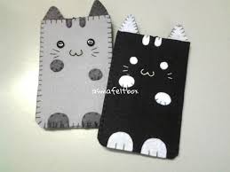 You Have To See Felt Kitty Phone Pouch On Craftsy Craft Phone Cases Felt Phone Cases Felt Phone