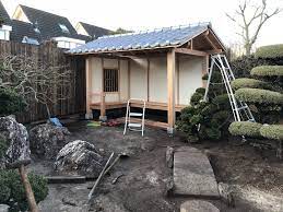 Japanese Koshikake Garden Shelter Yokaze Garden Shelter Japanese Tea House Japanese Garden