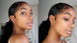 Finding easy hairstyles will not only make your life easier, but will give you an edge to your overall look. How To Sleek Low Ponytail With Edges On Curly Natural Hair Youtube