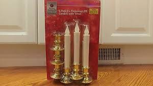 6 Pack New Battery Operated Led Window Candles Holiday Table Timer Christmas 764878201463 Ebay