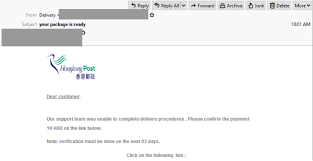 Distribution is only one facet of our business. Beware Phishing Email Purporting To Be From Hongkong Post Claims Package Delivery Procedures Could Not Be Completed