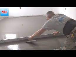 How To Make A Floor Leveling With Concrete Self Leveling Compound Mryoucandoityourself Youtube Concrete Flooring Home Maintenance