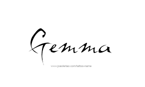 And, last but not least: Gemma Name Tattoo Designs