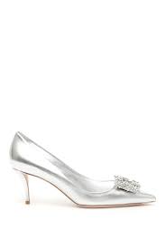 roger vivier flower buckle 65 pumps rvw41417620kac argento