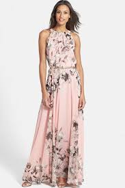 Pink Floral Printed Chiffon Maxi Dress Floral Print Chiffon Maxi Dress Maxi Dress Wedding Floral Maxi Dress