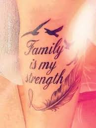 Family Is My Strength Family Tattoos Feather Tattoos Tattoos