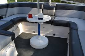 Umbrellas stands 48 tall and is quickly and easily removed for storage. Boat Table For Pontoons Ski Boats Cruisers And Fishing Boats Works Great On Pool Decks Too Aughog Products Beach Umbrella Sand Anchors Sandbar Anchors And More