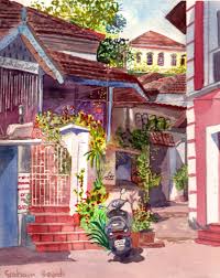 Birla Institute Of Technology And Science Pilani Goa Campus Fee Structure Park Lane Lodge Panjim Window Painting Goa Watercolor Art