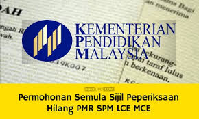 Check spelling or type a new query. Permohonan Semula Sijil Peperiksaan Hilang Pmr Spm Lce Mce