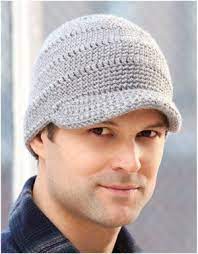 Brim Hat For Him Crochet Hats Crochet Mens Hat Crochet Hat With Brim