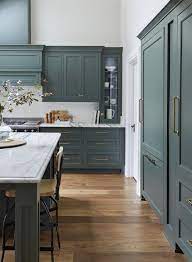 Tbh These Teal Kitchens Are Kind Of Perfect Hunker Painted Kitchen Cabinets Colors Teal Kitchen Green Kitchen Cabinets