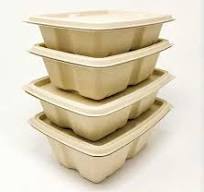 1000ml Biodegradable Rectangular Bagasse Box