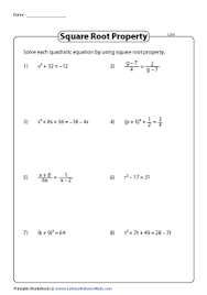 Found worksheet you are looking for? Solving Quadratic Equations By Taking Square Roots Worksheets